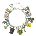 Cartoon Gravity Falls Bill Cipher Figure Toys Gravity Falls Bracelet Alloy Metal Charm Bracelets For Fans Toys Gifts. 