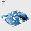 Japanese Blue Wave Mouse Pad, Square Anti-Slip Rubber Gaming Mousepad, Premium-Textured & Waterproof Mouse pad by Zezo. 