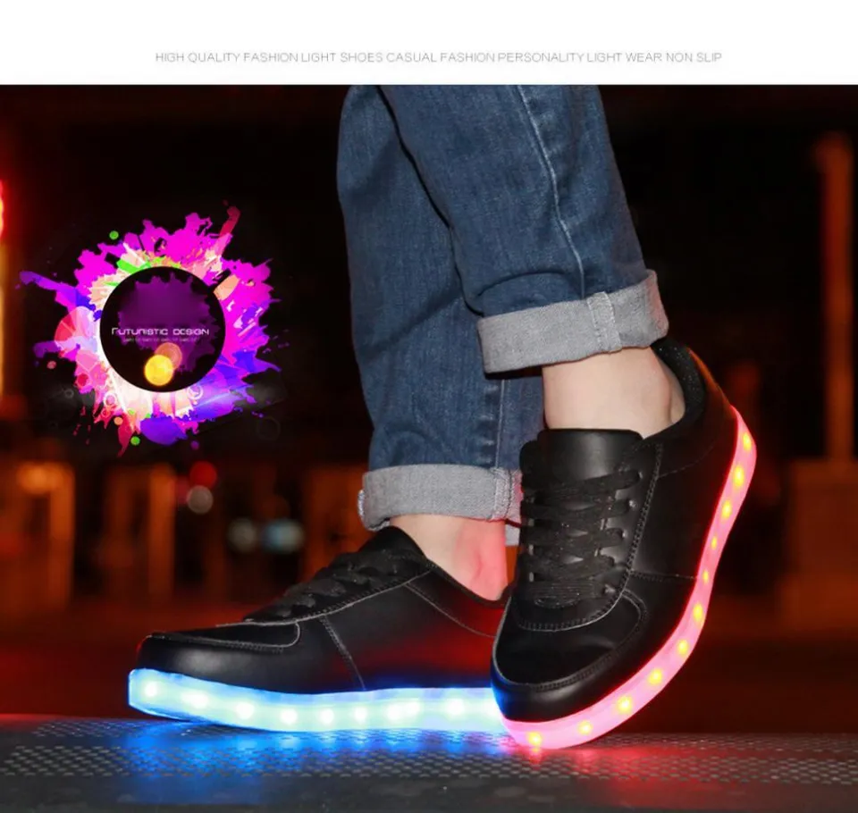 Unisex LED Sneaker Shoes Creative USB Rechargeable Shoes For Men Women Daraz.pk