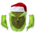 1Set Grinch Costume Realistic Breathable Hilarious Halloween Green Grinch Suit for Festival. 