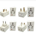 Universal Multi Plug Travel Adapter Different Design US AU UK EU Base Socket Plug Round and Flat Pin Power Plug Light Plug Multi Shoe Switch Socket Adapter Fuse and Light(Round and Flat Pins) Multy Plug. 