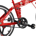 Mini Folding Bicycle, Miniature Alloy Folding Mountain Bike Model, Yellow/Red/Blue. 