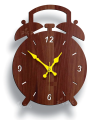 Wall Clock Laser Cut MDF 3D Modern Design Wooden Wall Clock - Alarm Clock Style Modern Wooden Wall Clock For Home Decor Living Room And Offices And For Gifts. 
