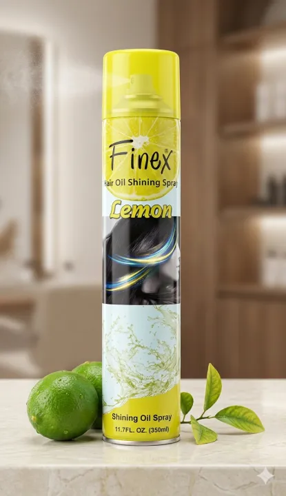 Finex%20Hair%20Oil%20Shining%20Hair%20Spray%20Lemon%20350ml%20-%20Image%207