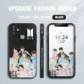 Jizetin for Infinix Hot 10 Back Cover BTS Handsome Boys Team Liquid Silicone Phone Case Soft Full Camera Protect Phone Cases. 