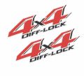 Toyota Hilux Styling 4X4 DIFF LOCK Sticker 11 Inches White 02 PCS. 