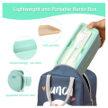 Lunch Box – 2 Layer Bento Lunch Box 750ml – Wheat Straw Microwaveable Lunch Box with Spoon & Fork – Portable, Leakproof Lunch Box for School, Office, Kids, Girls – Reusable Lunch Container & Lunch Carrier – Eco-Friendly & Durable Lunchbox. 