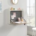 wall mounted folding wooden laptop table/computer table study table iron table with folding brackets Brantley Floating Desk. 