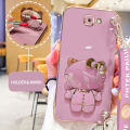 VRQR 3D Folding Bracket Case For Samsung j7 Prime Back Cover Cute mirror Cat Phone Cover With Long lanyard Samsung J5 Prime j6 j5 Plus. 