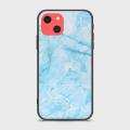 iPhone 13 Mini Cover - SkinLee HQ Infinity Glass Case (Soft) - Cool Ice Marble - SKINLEE-350-1-1017-728. 