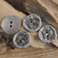 5pcs Antique Metal Buttons Beautiful Irregularly Shaped Buttons 2-hole Flat Button DIY Clothes Sewing Accessories. 