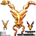 Defence Lepal Pin Brooch - Markhor Brooch National Animal 3d Original Markhoor Metal Lapel pin Antique Ibex brooch Men Women's Golden/Dark Grey/Silver Colour. 