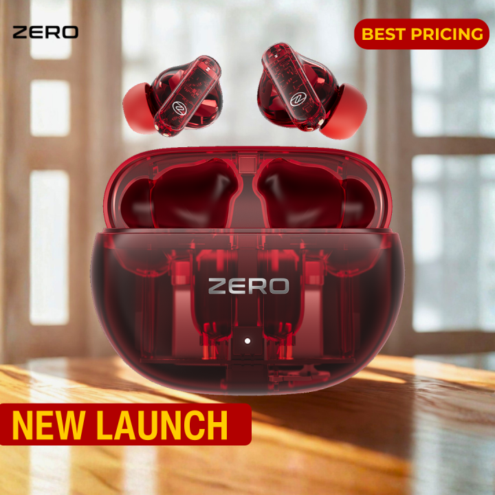Zero® Klarity Zbuds Wireless Earbuds | Transparent  Earbuds | Bluetooth 5.4v Gaming Earbuds | 13mm Base Driver Earbuds | Quad Mic ENC  Earbuds for Calling | Bluetooth Earbuds for iOS and Android | Best Earbuds for Men and Women