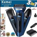 3 In 1 Rechargeable Hair Clipper Shaver beard Styling Trimmer Hair Removal machine for men. 