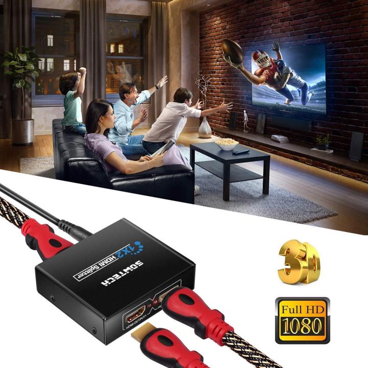 SOWTECH%201X2%20HDMI%20Splitter%20Version%201.4%20Full%20HD%201080P%20Powered%20HDMI%20Splitter%201%20in%202%20Out%20Support%203D%20for%20Duplicated_/Mirror%20Dual%20Monitor%20-%20Image%205