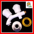 Water Tap Double BIBcock For Toilet Shower with Brass bush and Spindle High Quality. 