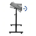 Bed Desk Adjustable Overbed Laptop Table - Portable Rolling Tray Cart with Wheels for Sit Stand Use. 