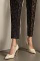 Saya Sticthed Cotton Jacquard Pants For Girls and Woman - Colour: Black - Design code: WBPJ-046. 