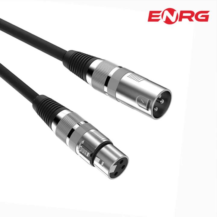 Energy - ENRG XLR Male To Female Cable Converter Splitter For BM800 Condenser Microphone 48v Phantom Power Supply Extension Jack Extender Cord PA System Studio Recorder Amplifier Mixer Speaker Professional Recording 1.5 Meter