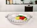 Glass Serving Tray - Glass Serving Dish - Glass Serving Platter - Serving Dish with Handle. 