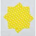 YELLOW POLKA DOT NAPKINS PACK OF 20 NAPKINS. 