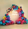 Round Backdrop Stand for Decoration, Flower Backdrop Frame Round, Metal Balloon Stand, Balloons Frame Circle, Round Balloons Stand, Round Arch Stand For Balloons Decoration, Easy to Assemble Round Stand, Round Decor Frame, Metal Stand For flower Decoratio. 