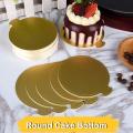FeelinGirl  100 pcs Mini Cake Boards, Small Round  Mousse Cake Cardboard Set, Cupcake Cake Base, Dessert Displays Tray, Disposable Paper Coasters - for Wedding Party Cake Pastry Cup. 