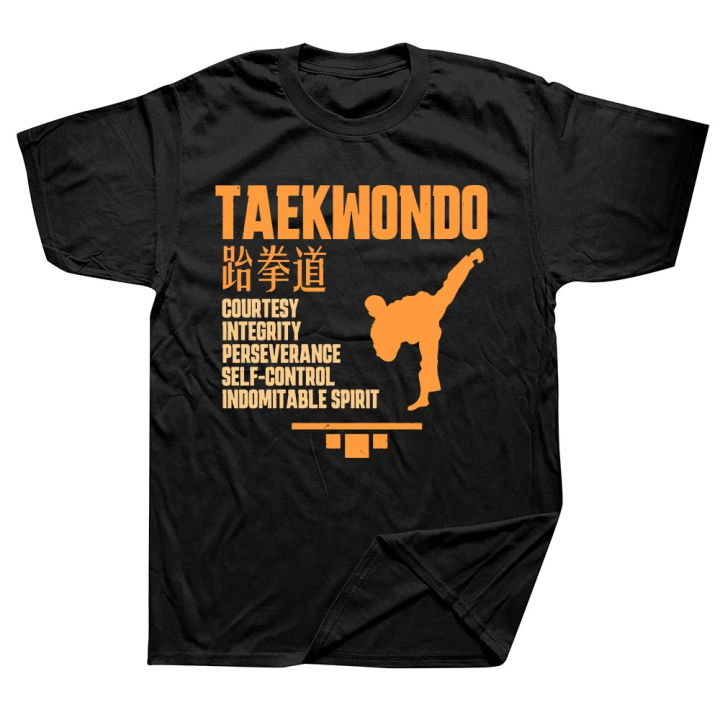 Funny taekwondo quote T Shirts Graphic Cotton Streetwear Short Sleeve Birthday Gifts Summer Retro Korea Martial Art T-shirt