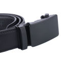 Men's Automatic Buckle Belt Slip Buckle Business Casual Leather Waist Belt. 