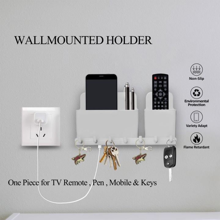 Multi-Purpose%20Wall%20Mounted%20Mobile%20Phone%20Holder%20with%20Key%20Hanger%20and%20Charging%20Stand%20-%20Image%203
