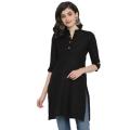 "Versatile Black Stitched Shirt for Girls"for formal occasion. 