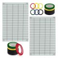 24 Rolls Whiteboard Thin Tape 216 Feet Per Roll 1/8 Inch Art Graphic Chart Grid Electrical Tape Dry Erase Tape, 6 Colors. 