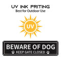 Beware of Dog Sign Dog Warning Sign Keep Gate Closed with Paw Print Design for Home Outdoor Safety. 