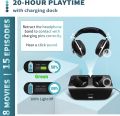 Wireless TV Headphones, 2.4GHz Digital Over-Ear Stereo Wireless Headphones for TV Watching 100ft Distance Charging Dock Rechargeable Black. 