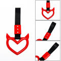 JDM Creative Devil loveTsurikawa Ring Heart Car Accessories Trailer Strap Static Device Warning Rings Interior Pendants. 