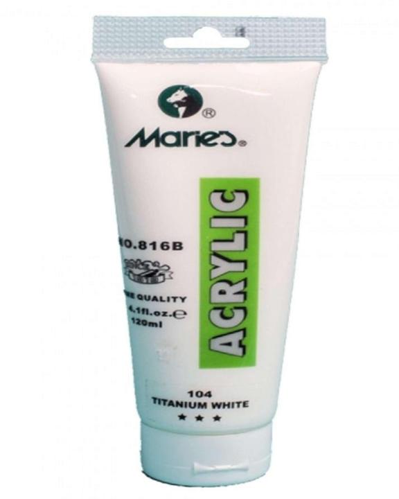 Marie's%2075ml%20Acrylic%20Colors%20Paint%20Tubes%20-104%20-Titanium%20White%20-%20Image%202