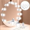 Hollywood Style LED Vanity Mirror Lights Kit With 10 Dimmable Light Bulbs. 