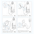 Home Enema Bag Kit 1200ml PVC Easy Operation Constipation Relief Coff MG. 