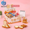 Toast Bread Slice Shaped Erasers, Creative & Cute Stationery Supplies For Students & Office Workers, Random Color Packaging. 