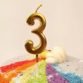 Digit Golden Cake Candles For Birthday Cake Decoration - Number Candles For Anniversary Cake Decoration - Digit Candles For Birthday Year Show On Cake. 