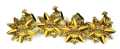 CURTAIN ROD ENDS FLOWER SHAPE ,PACK OF 4,F09-25MM ROD END FLOWER IN GOLDEN COLOUR. 