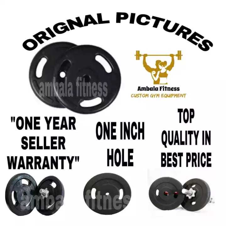 Standard - Tri-Grip Rubber Coated Weight Plate -1kg 2kg 3kg 4kg 5kg 8kg 10KG