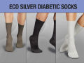 ECO Silver Diabetic Socks | Premium Quality | Pure Silver Fiber | Seamless Toe No Elastic | Made in Turkey | Fights Odor & Keeps Feet Fresh. 