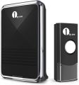 1byone Easy Chime Wireless Doorbell Door Chime Kit with CD Quality Sound and LED Flash 36 Melodies to Choose, Black. 