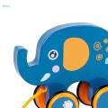 Wooden Pull Along Toy Walking Toy with String Pull Along Walking Toy Girls Children. 