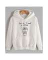 White Fleece Cotton Hoodie For Women. 