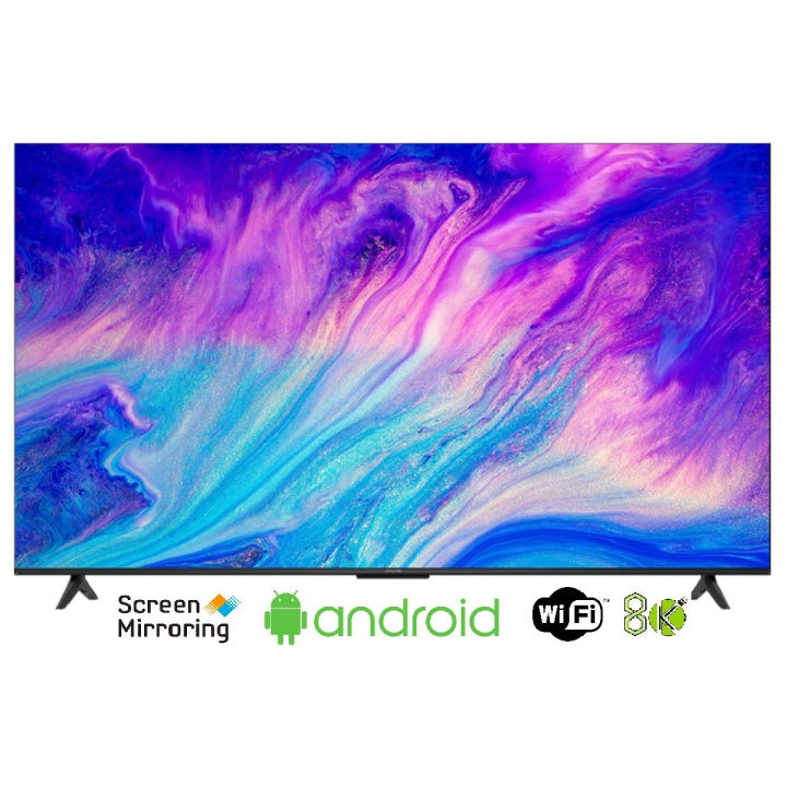 8k T 50 INCH Smart Android LED TV - Full HD Resolution - 50 Inch LED TV - 1 Year Warranty with Frame