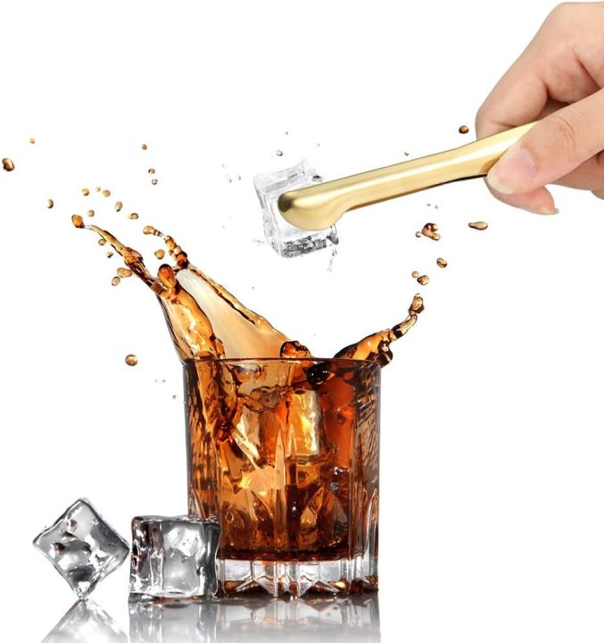 Techmanistan Mini Stainless Steel Sugar Tong Ice-Cube Picker Coffee Tea Food Serving Tong, Ice Cube Tong, Salad Tong, Cake Serving Tong