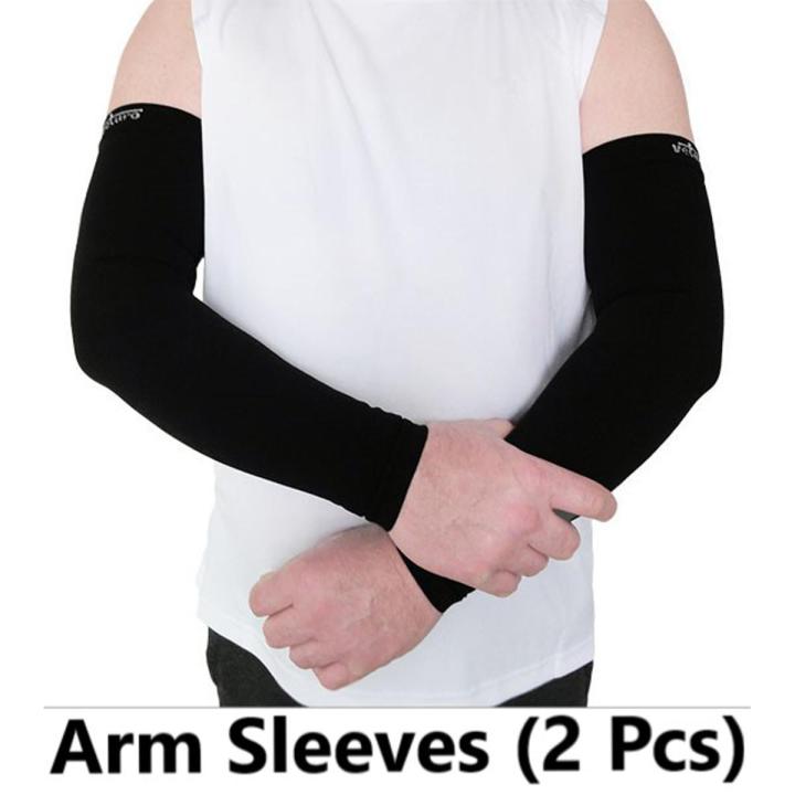 (2 Pcs/1 Pair) Cooling Arm Sleeves for Men, Women and Girls UV Protective Long Sun Sleeves Hijab Arm Cover up Sleeves to Cover Arms JK Cart Cooling Clothing Cycling Golf Running Driving Moisture Wicking & Stretch