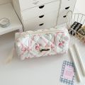 Bow Decorated Pencil Case Stylish Storage Bag Pen Case for Students School Office Travel Daily Use. 